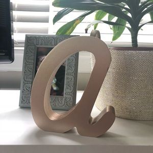 Gold wooden letter